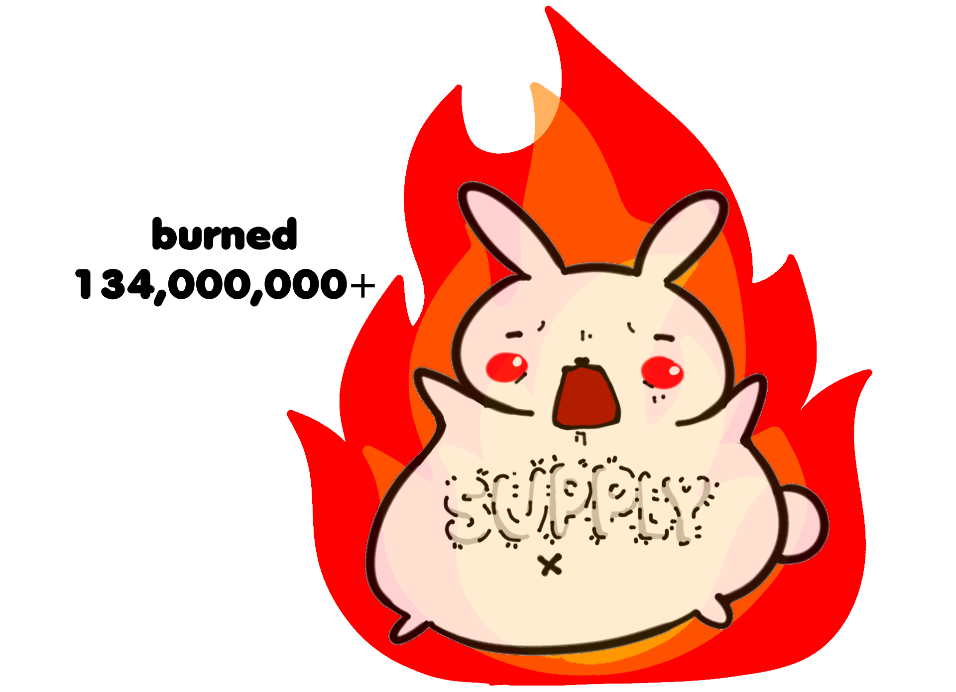 134,000,000 burned